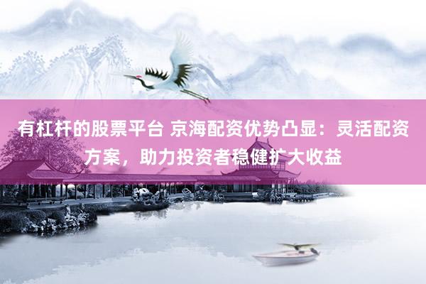 有杠杆的股票平台 京海配资优势凸显：灵活配资方案，助力投资者稳健扩大收益