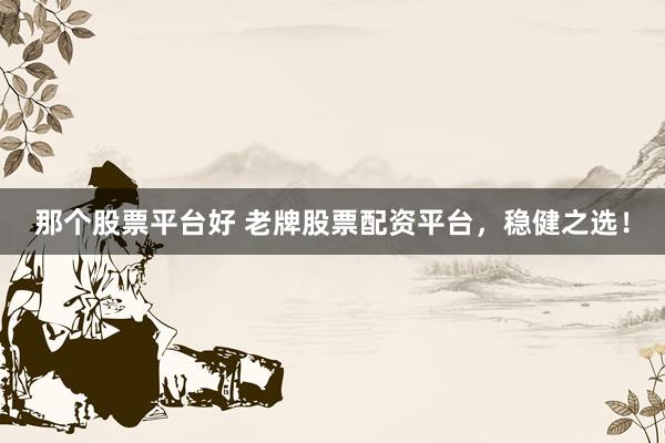 那个股票平台好 老牌股票配资平台，稳健之选！