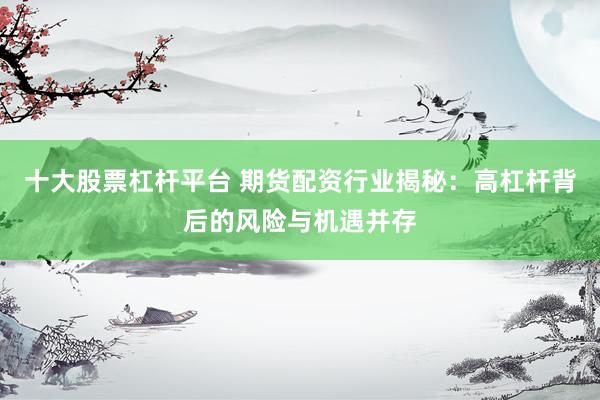 十大股票杠杆平台 期货配资行业揭秘：高杠杆背后的风险与机遇并存