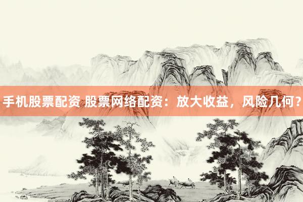 手机股票配资 股票网络配资：放大收益，风险几何？