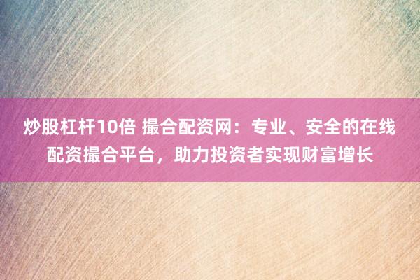 炒股杠杆10倍 撮合配资网：专业、安全的在线配资撮合平台，助力投资者实现财富增长