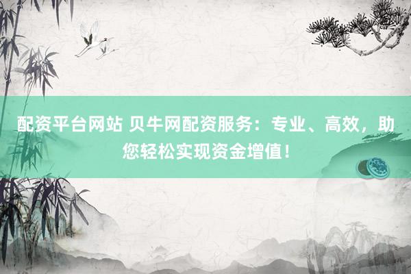配资平台网站 贝牛网配资服务：专业、高效，助您轻松实现资金增值！
