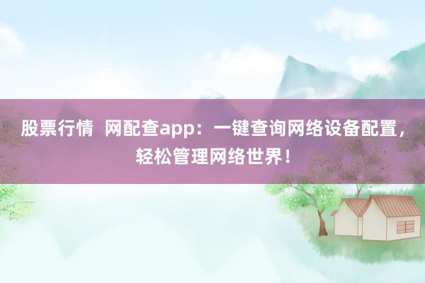 股票行情  网配查app：一键查询网络设备配置，轻松管理网络世界！