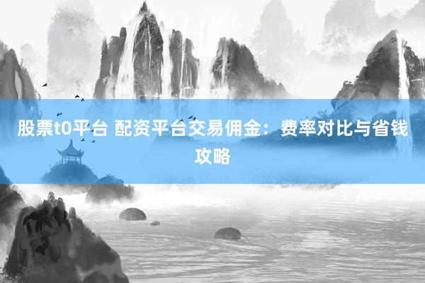 股票t0平台 配资平台交易佣金：费率对比与省钱攻略