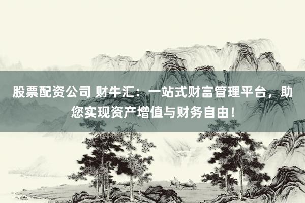 股票配资公司 财牛汇：一站式财富管理平台，助您实现资产增值与财务自由！